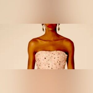 Basix staples or spaghetti strap pink and gold Sparkle dress - womens size 4